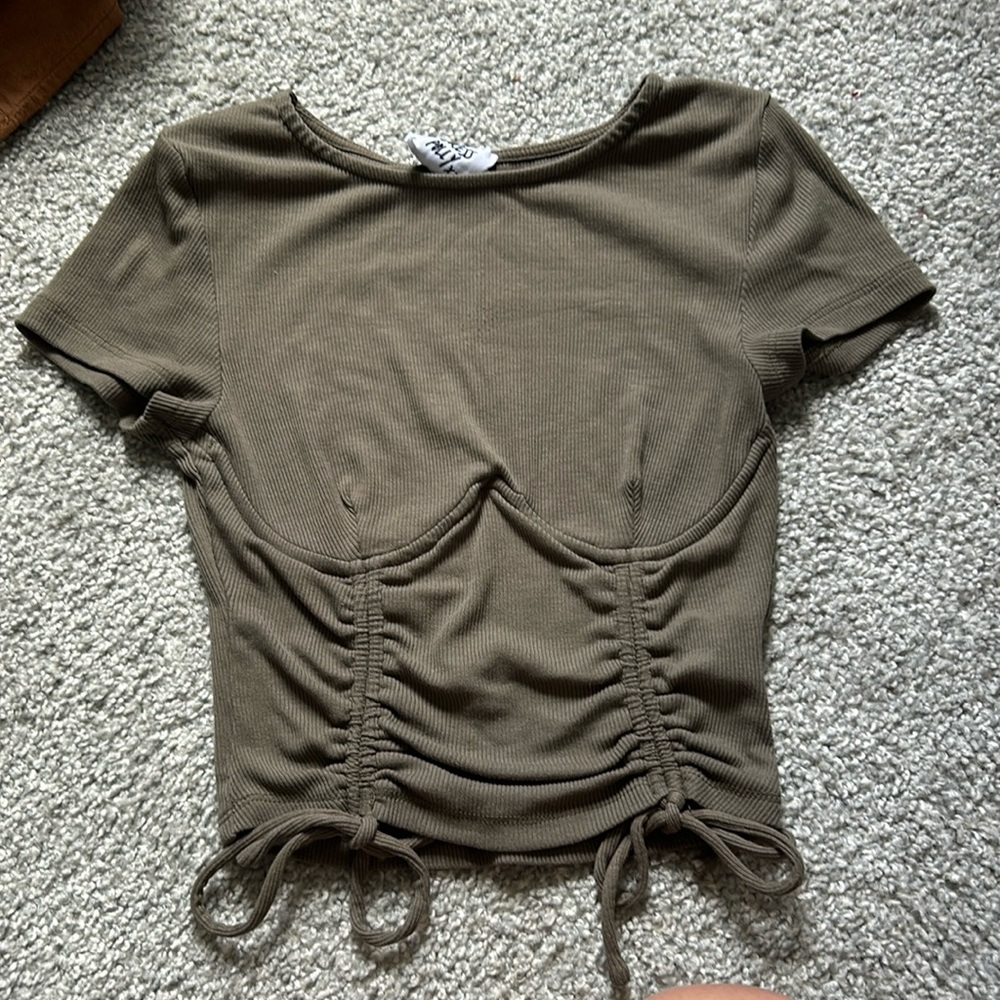 Princess Polly Green Crop Top small